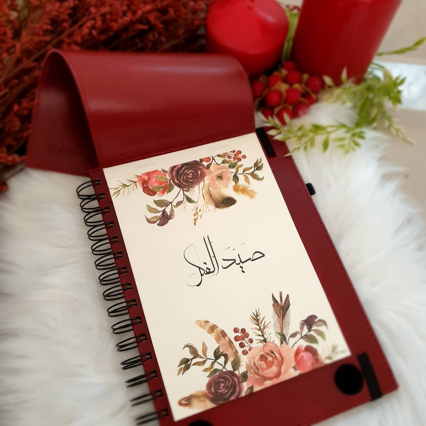 WRAPPEDINSILK planner undated Arabic CHERRY edition